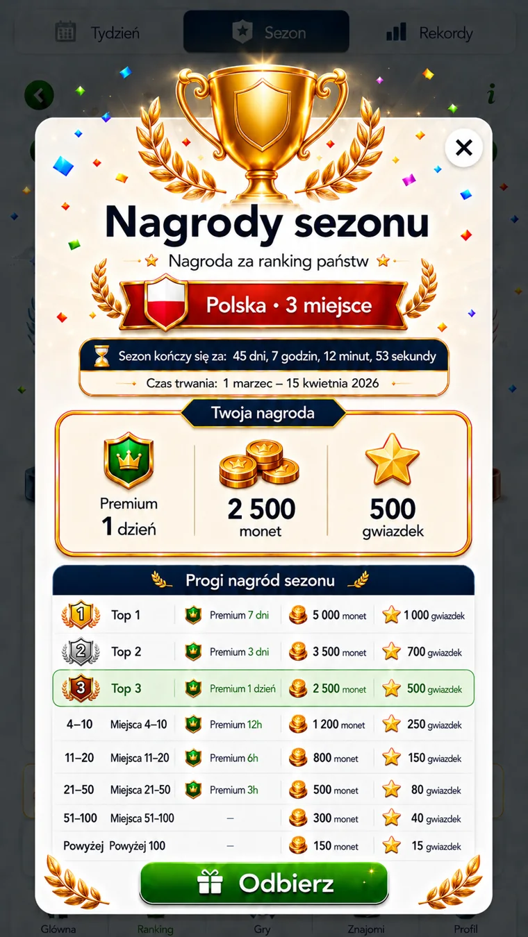 Quiz Legion — Season rewards